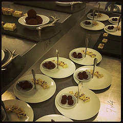 Petit fours plated, just waiting for the mince pies #Xmas #chefs