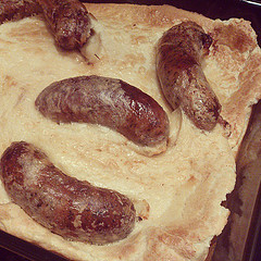 Local butcher sausages fir toad in the hole dinner