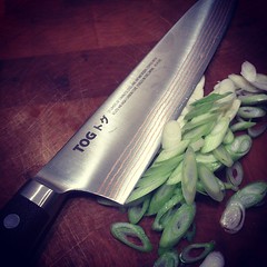 Test driving new knife from @togknives light and very sharp. #chefs