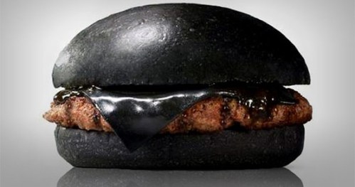 Black cheese burger